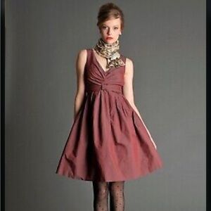 Burgundy Fit Flare Sleeveless Dress